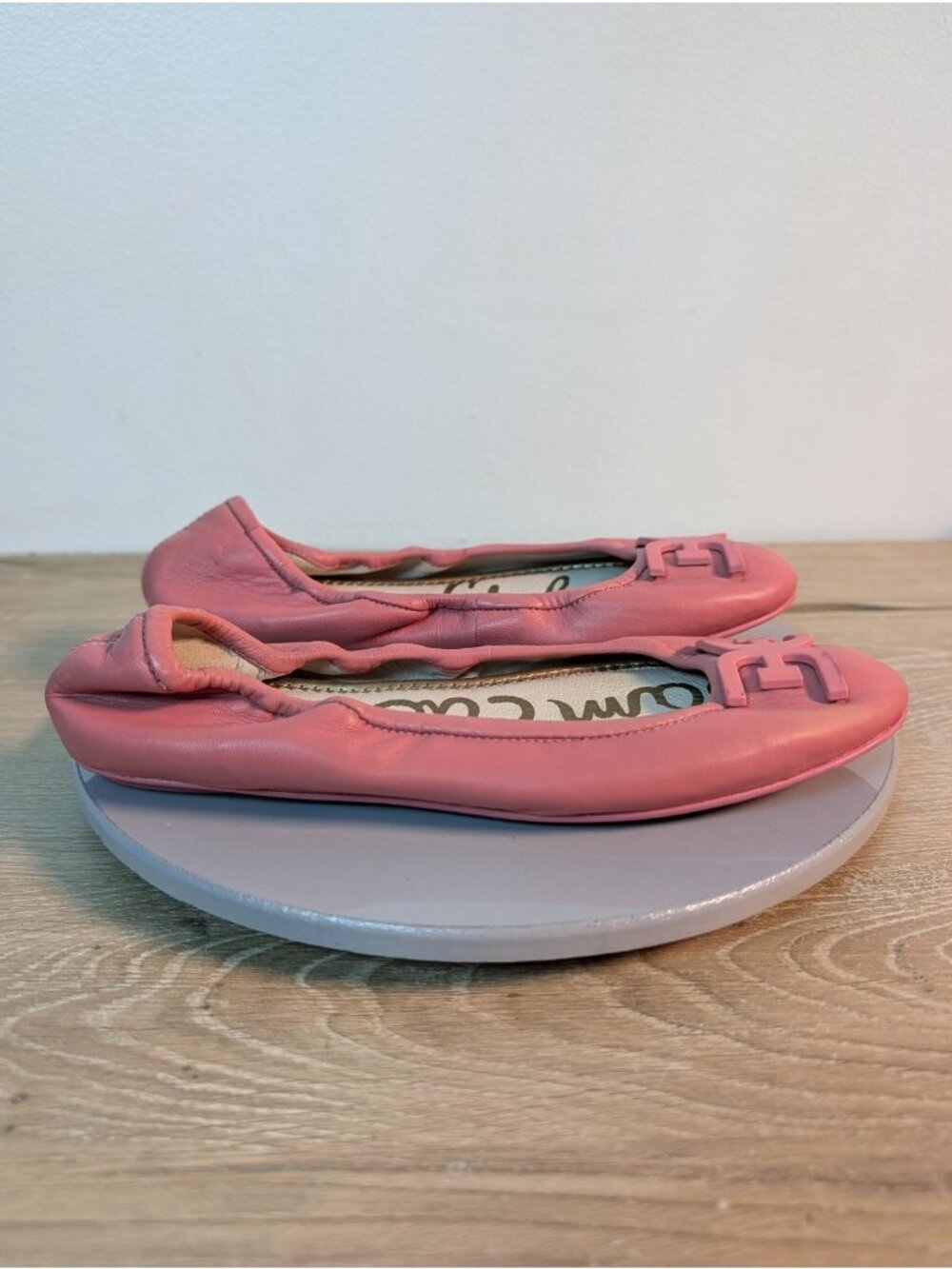 Sam Edelman Felicia Classic Ballet Flats Saddle Leather Pink Size 6 - Picture 3 of 7
